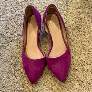 Fuchsia wedge d’orsay